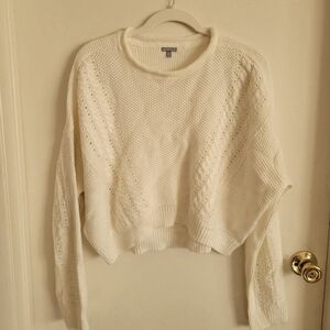 Charlotte Russe Cream Knit Sweater